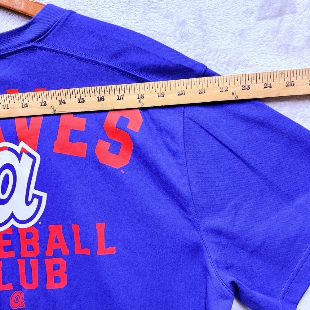 Nike Atlanta Braves Baseball Club T-Shirt Men's XL Blue Red Cooperstown MLB - Picture 8 of 12